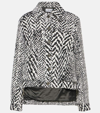 Loewe Women's Abstract Wool-blend Jacket In Black White