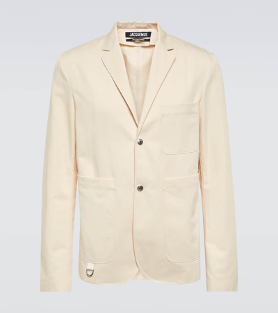 Jacquemus La Waistcoate Jean Cotton And Linen Blazer In Beige