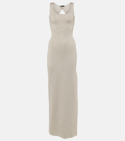 TOM FORD METALLIC KNIT MAXI DRESS