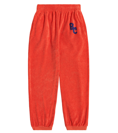 Bobo Choses Kids' Bc Cotton-blend Terry Sweatpants In Red