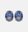 Shay Jewelry 18kt Rose Gold Earrings With Blue Sapphires In Blue