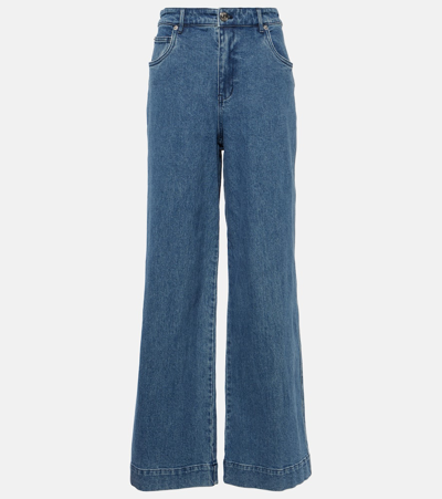 Staud Greyson Wide-leg Jeans In Medium Wash