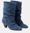 ISABEL MARANT REACHI DENIM ANKLE BOOTS