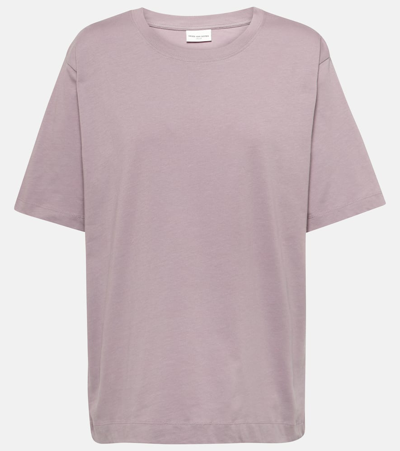 Dries Van Noten Cotton Jersey T-shirt In Purple