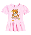 MOSCHINO BABY TEDDY BEAR COTTON-BLEND DRESS