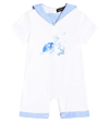 MONNALISA BABY PRINTED COTTON PLAYSUIT