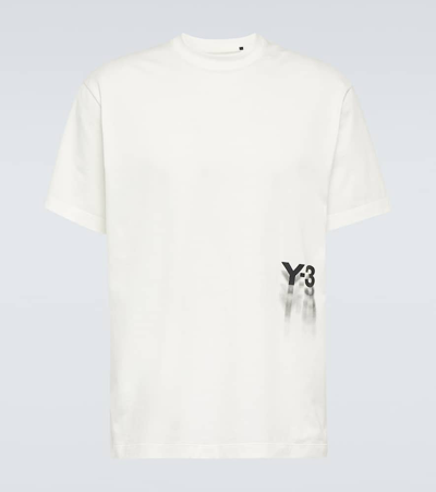 Y-3 Cotton Jersey T-shirt In Beige