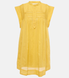 Isabel Marant Étoile Leazali Cotton Minidress In Yellow