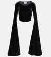 Vetements Extreme Flared Velvet Top In Black