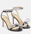 Mach&mach Black Double Bow 110 Heeled Sandals In Black