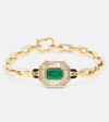 Shay Jewelry 18kt Gold Bracelet With Diamonds And Emeralds In Gold
