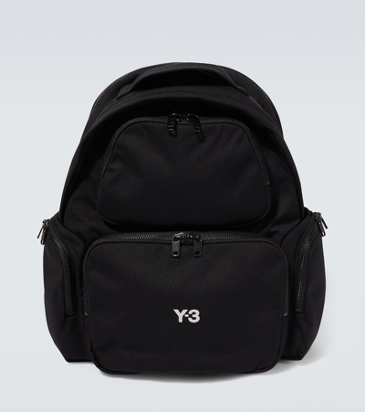 Y-3 Embroidered Backpack In Black