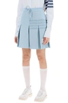 THOM BROWNE KNITTED 4 BAR PLEATED SKIRT