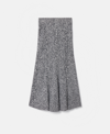 Stella Mccartney Mouline Rib Knit Skirt In Gray