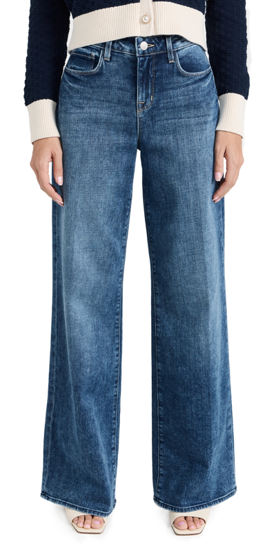 L Agence Alicent High Rise Trainer Wide Leg Jeans In Granada