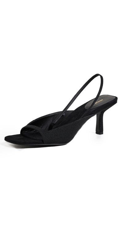 Neous Kamui Suede Slingback Sandals In Black