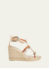 Ags X Castaner Metallic T-strap Espadrille Sandals In Platino