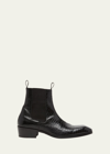 TOM FORD MEN'S BAILEY CROC-EFFECT CHELSEA BOOTS