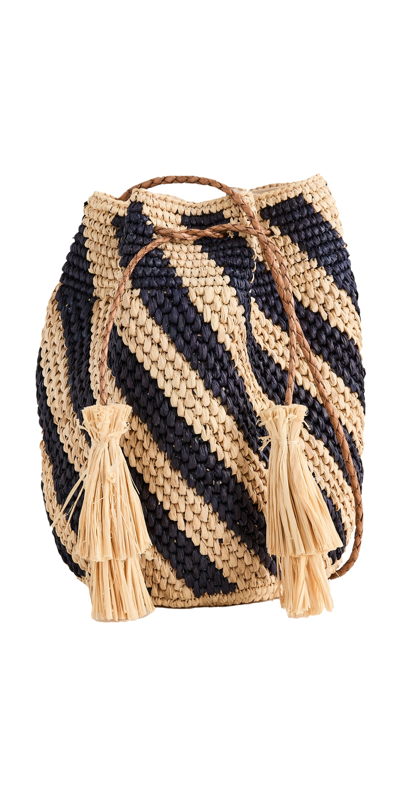 Mar Y Sol Sonora Crossbody Navy/natural In Black