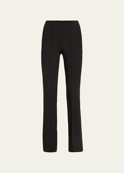 Veronica Beard Orion Flare Pintuck Pants In Black