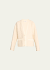 A.l.c Peyton Relaxed Knit Jacket In Buttercrea