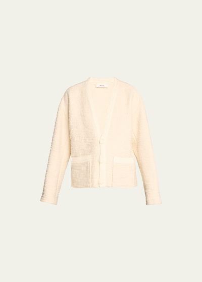 A.l.c Peyton Relaxed Knit Jacket In Buttercream