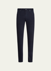 Zegna Jean Roccia En Coton Extensible Noir Délavé In Navy Blue