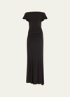 JASON WU COLLECTION SHEER JERSEY TRUMPET EVENING GOWN