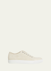 Lanvin Men's Matte Cap-toe Low-top Sneakers In Vanille