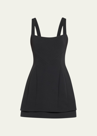 Alexis Gineva Sleeveless Square-neck Mini Dress In Black