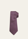 GIORGIO ARMANI MEN'S SILK JACQUARD GEOMETRIC TIE