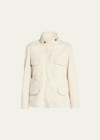 Loro Piana Stretch Microfiber Traveller Jacket In H0l5 Calf Brown