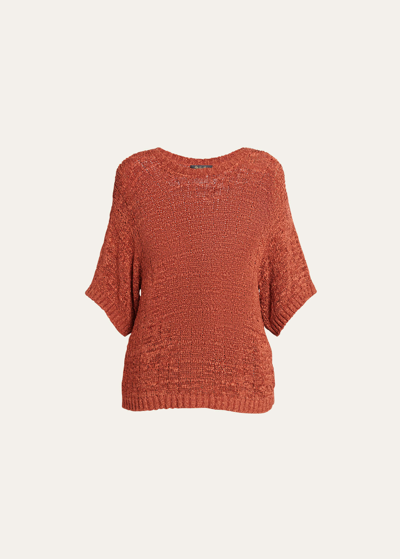 Loro Piana Shikotsu Open-knit Silk Sweater In P08t Floating Tor
