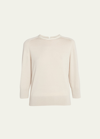 Loro Piana Girocollo Manica Neo Piuma Cashmere Sweater In F5yv Variante Chi