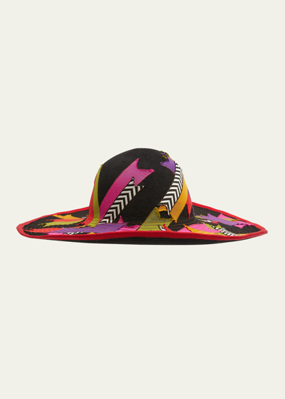 Kokin Multicolor Beaver Felt Floppy Hat