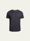 Loro Piana Men's Silk Cotton Jersey T-shirt In Blue Navy