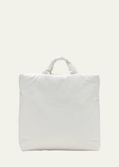 Kassl Medium Pillow Oil Tote Bag In White