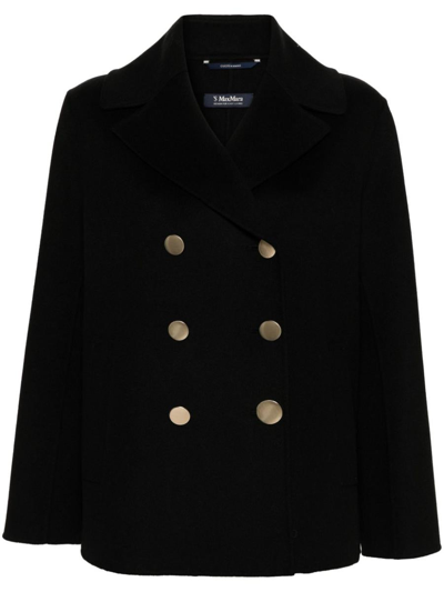 's Max Mara Wool Double-breasted Jacket In Black