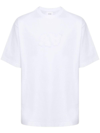 Axel Arigato Embossed-logo Cotton T-shirt In White