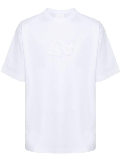 Axel Arigato Embossed-logo Cotton T-shirt In White