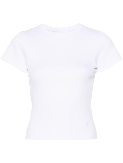 Axel Arigato Cut-out Ribbed T-shirt In White