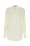 Dolce & Gabbana Burnout Sheer Silk Shirt In Biancopannachiaris