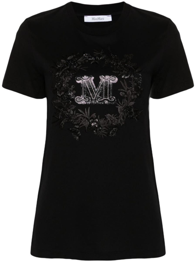 Max Mara Cotton T-shirt In Black