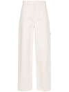 Max Mara Wide-leg Cotton Trousers In White