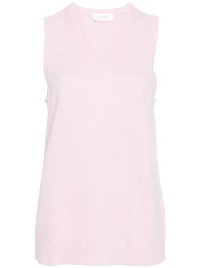 Sportmax Pre V-necked Wool Vest In Pink