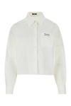 Versace White Poplin Shirt In Opticalwhite