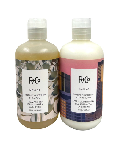 R + Co R+co 8.5oz Dallas Biotin Thickening Shampoo & Dallas Biotin Thickening Conditioner In White