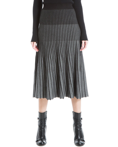 Max Studio Pleated Aline Sweater Skirt In Black