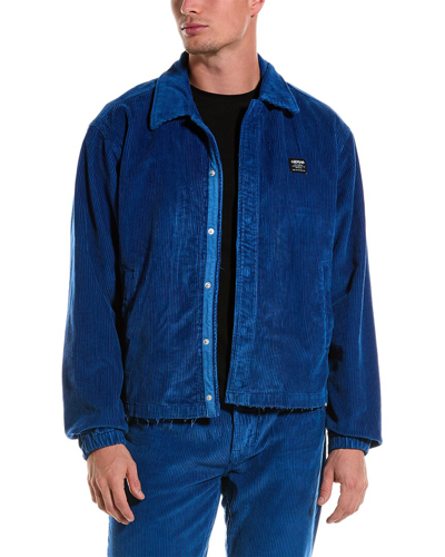 Hudson Jeans Crop Coach Jacket In Blue