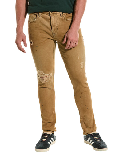 Hudson Zack Distressed Skinny Jeans In Stained Rust In Brown
